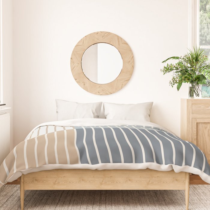 Color Block Line Abstract XVII Duvet Cover Gallery Image 3
