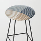 Color Block Line Abstract XVII Stool Gallery Image 2