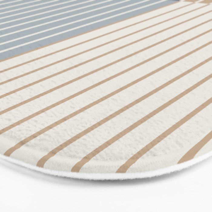 Color Block Line Abstract XVII Bath Mat Gallery Image 3