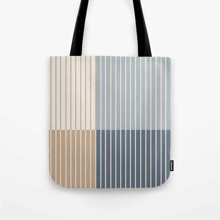 Color Block Line Abstract XVII Tote Bag Gallery Image 1