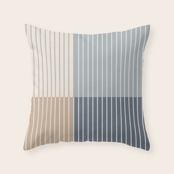 Color Block Line Abstract XVII Throw Pillow Gallery Image 6