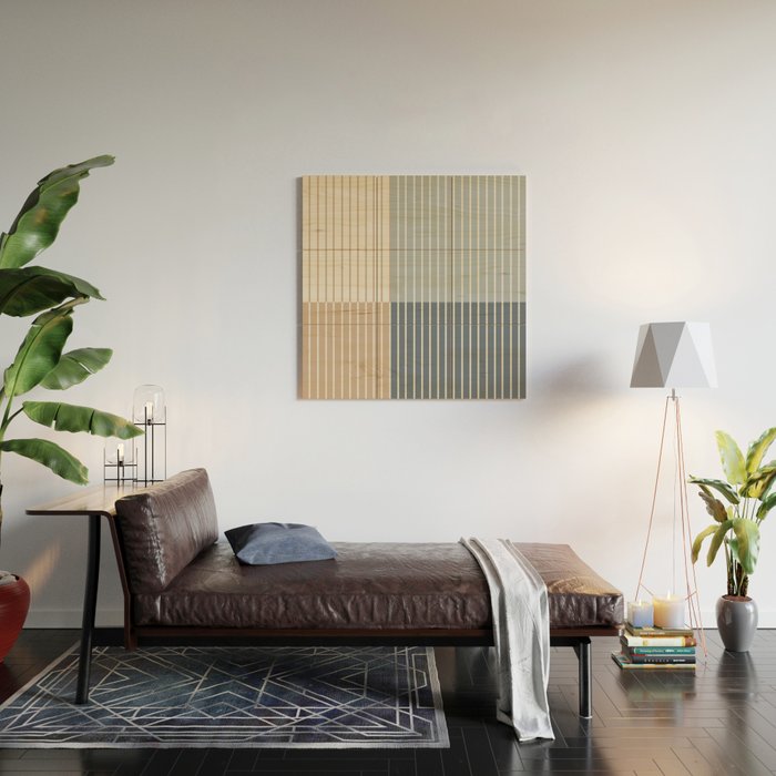 Color Block Line Abstract XVII Wood Wall Art Gallery Image 2