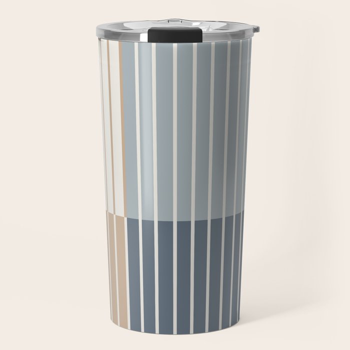 Color Block Line Abstract XVII Travel Mug Gallery Image 1