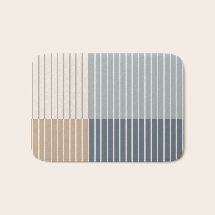 Color Block Line Abstract XVII Bath Mat Gallery Image 1