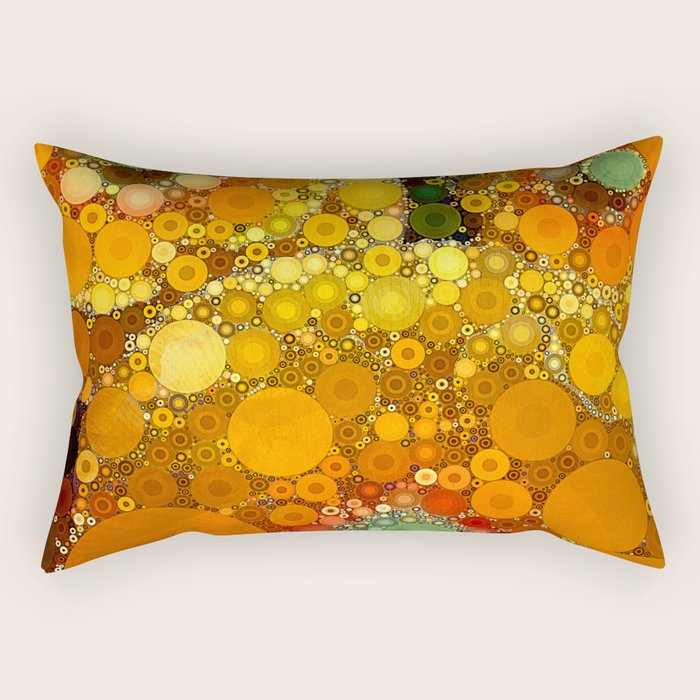 Sunset Poppies - abstract geometric pattern design Rectangular Pillow Gallery Image 2