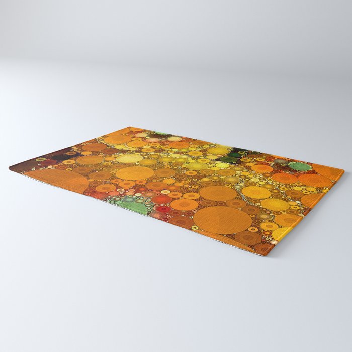 Sunset Poppies - abstract geometric pattern design Rug Gallery Image 3