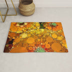 Sunset Poppies - abstract geometric pattern design Rug Gallery Image 1