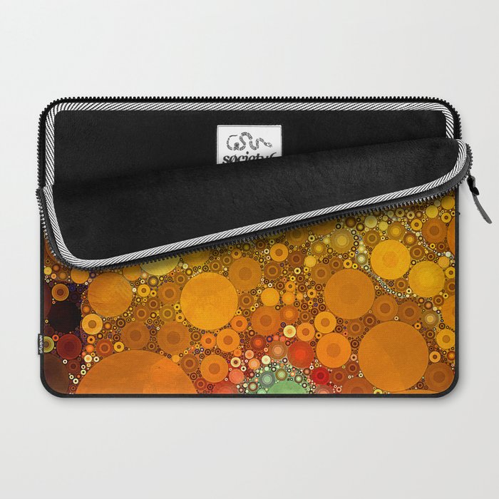 Sunset Poppies - abstract geometric pattern design Laptop Sleeve Gallery Image 2