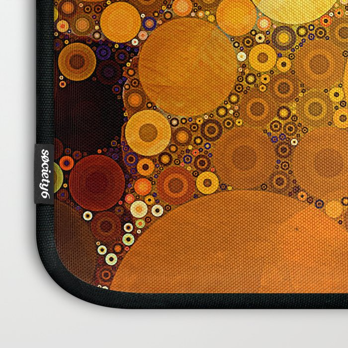 Sunset Poppies - abstract geometric pattern design Laptop Sleeve Gallery Image 3
