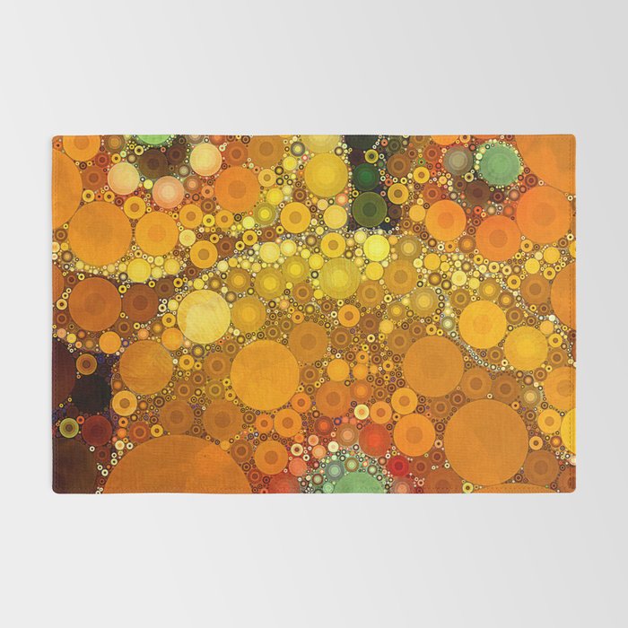 Sunset Poppies - abstract geometric pattern design Rug Gallery Image 2