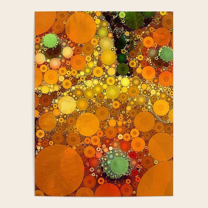 Sunset Poppies - abstract geometric pattern design Poster Gallery Image 4
