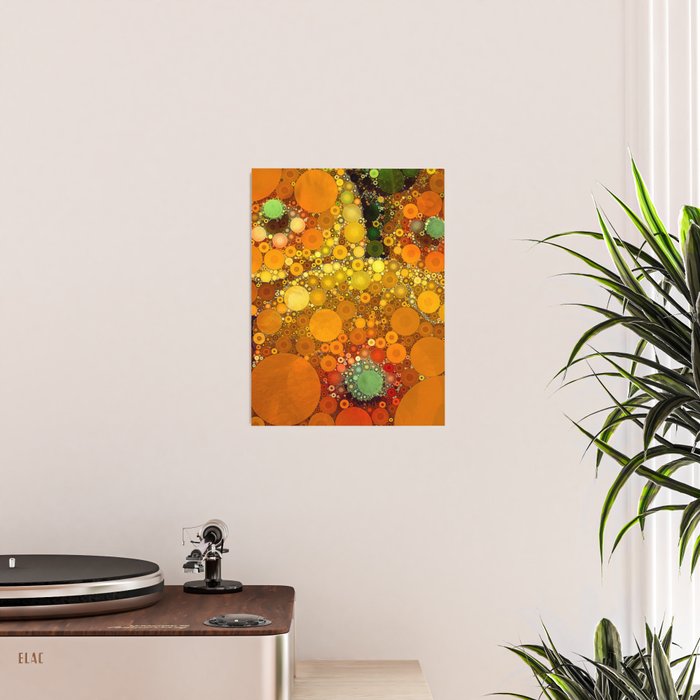 Sunset Poppies - abstract geometric pattern design Poster Gallery Image 2