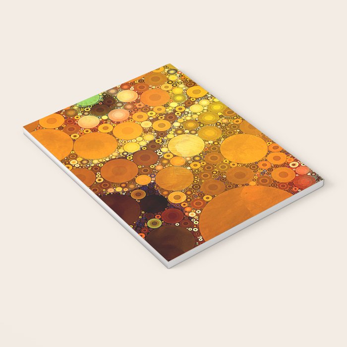Sunset Poppies - abstract geometric pattern design Notebook Gallery Image 3