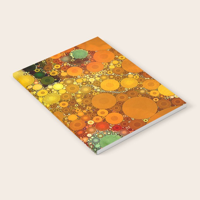 Sunset Poppies - abstract geometric pattern design Notebook Gallery Image 1