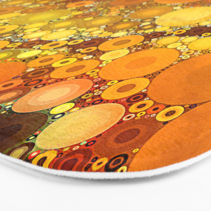 Sunset Poppies - abstract geometric pattern design Bath Mat Gallery Image 3