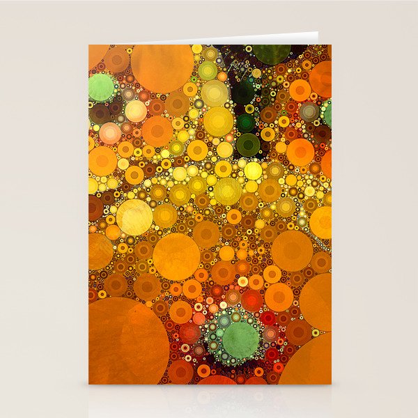 Sunset Poppies - abstract geometric pattern design Stationery Card Gallery Image 1