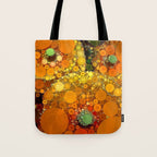 Sunset Poppies - abstract geometric pattern design Tote Bag Gallery Image 1