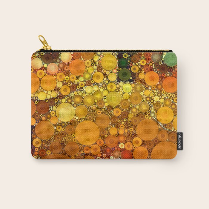 Sunset Poppies - abstract geometric pattern design Carry All Pouch Gallery Image 1