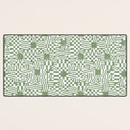 Green Op Art Vibes Desk Mat Gallery Image 3