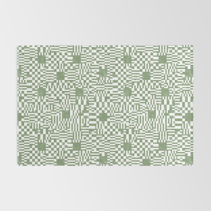Green Op Art Vibes Rug Gallery Image 2