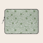 Green Op Art Vibes Laptop Sleeve Gallery Image 1