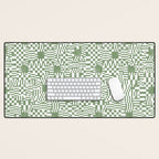 Green Op Art Vibes Desk Mat Gallery Image 1