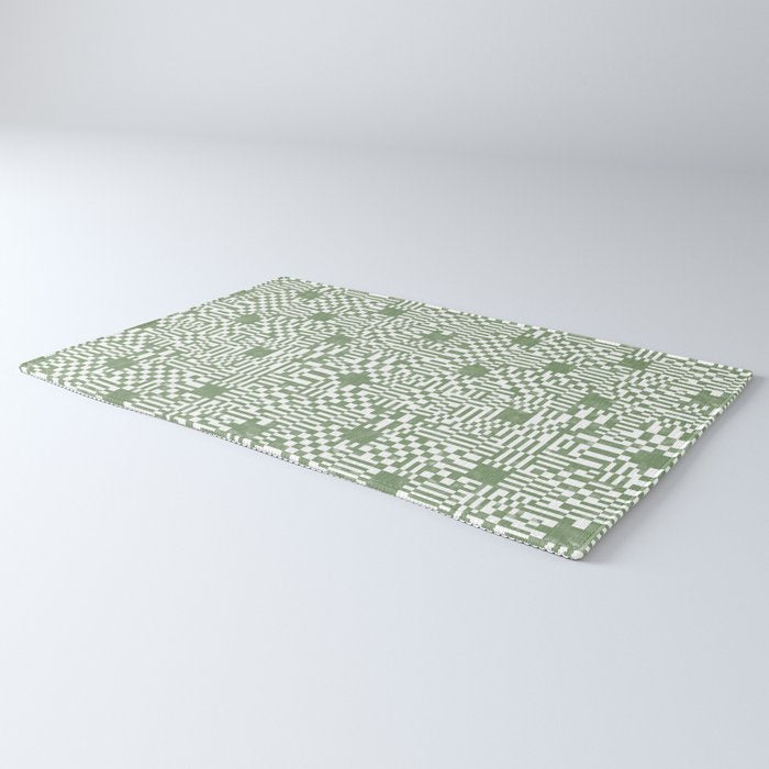 Green Op Art Vibes Rug Gallery Image 3
