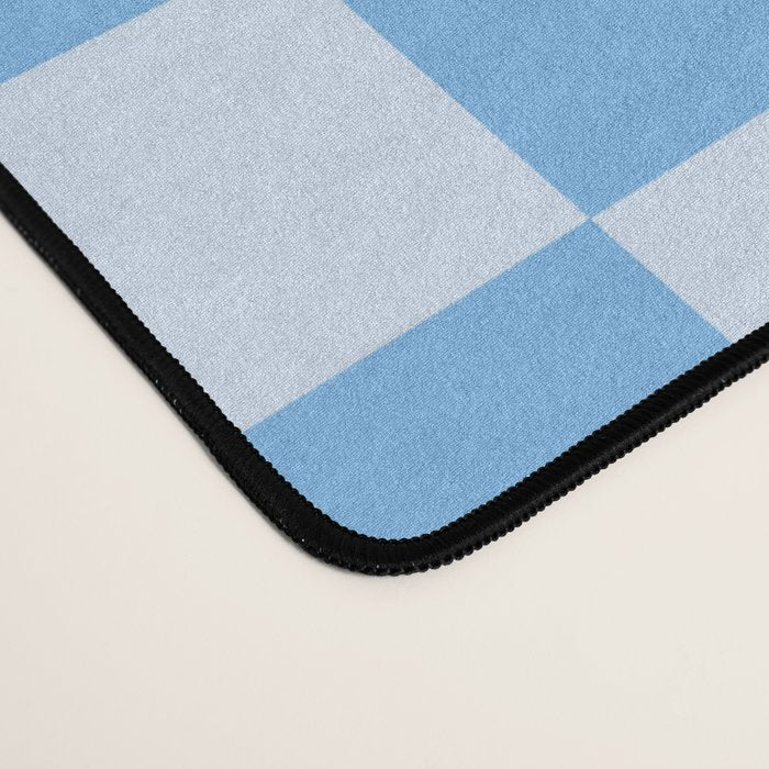 Light Blue Checks Desk Mat Gallery Image 4