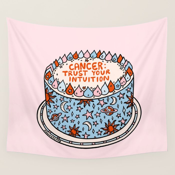 Cancer Cake Wall Tapestry Gallery Image 1