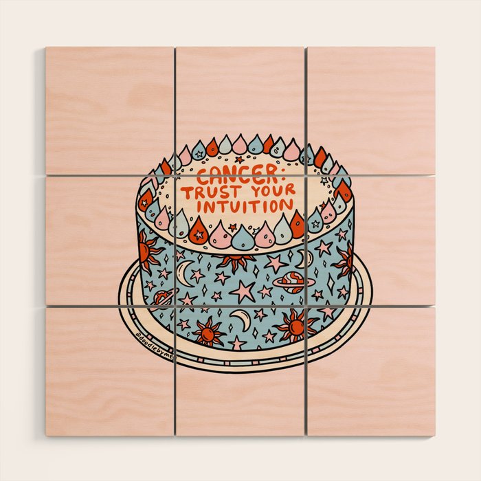Cancer Cake Wood Wall Art Gallery Image 1