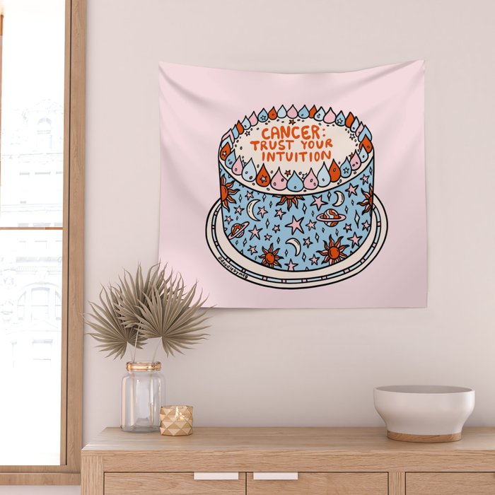 Cancer Cake Wall Tapestry Gallery Image 2