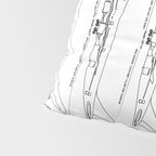 Boeing 747 Family Blueprint in High Resolution (white) Pillow Sham Gallery Image 4