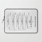 Boeing 747 Family Blueprint in High Resolution (white) Laptop Sleeve Gallery Image 1