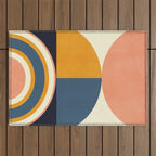 mid century geometry II Outdoor Rug Gallery Image 1