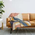 mid century geometry II Throw Blanket Gallery Image 1