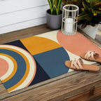 mid century geometry II Outdoor Rug Gallery Image 2
