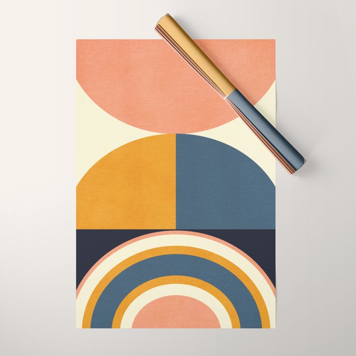 mid century geometry II Wrapping Paper Gallery Image 1