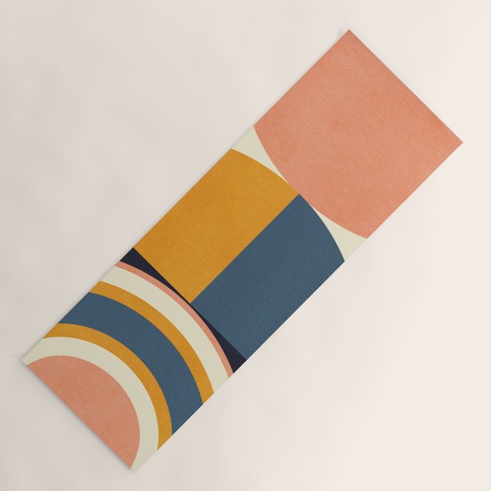 mid century geometry II Yoga Mat Gallery Image 1