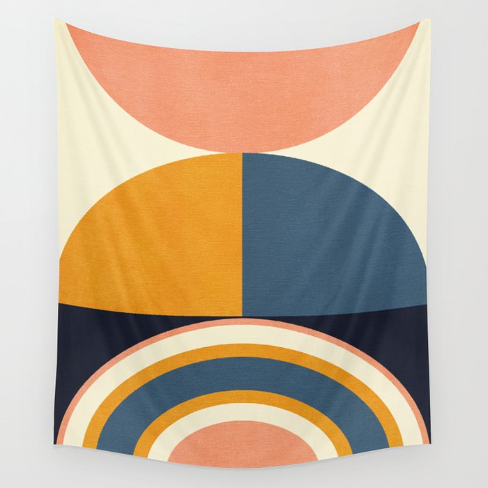 mid century geometry II Wall Tapestry Gallery Image 1