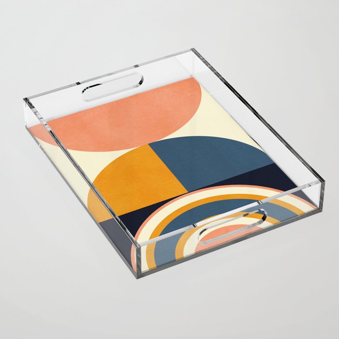 mid century geometry II Acrylic Tray Gallery Image 1