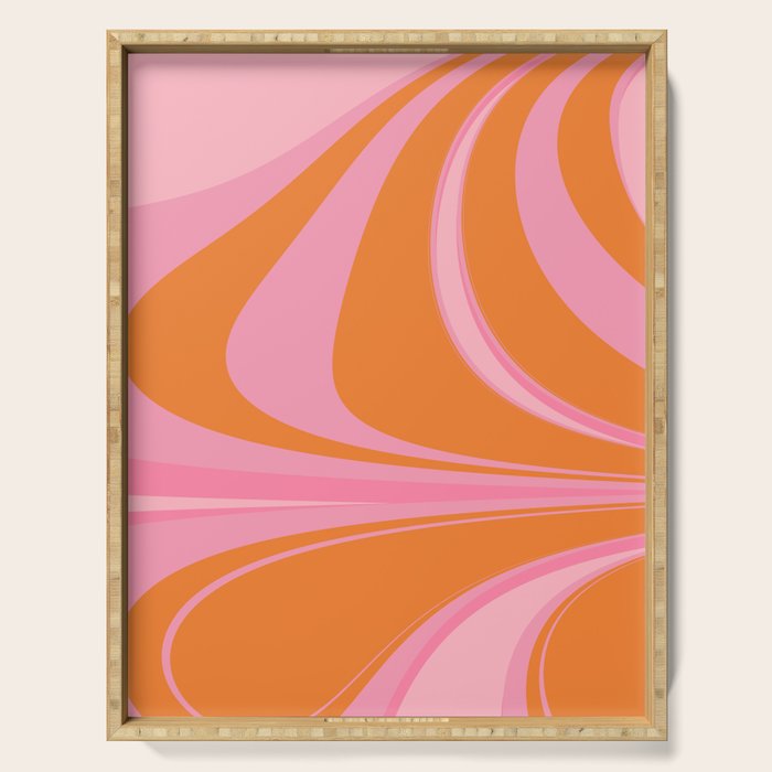 Groovy Color in Pink and Orange Serving Tray Gallery Image 1