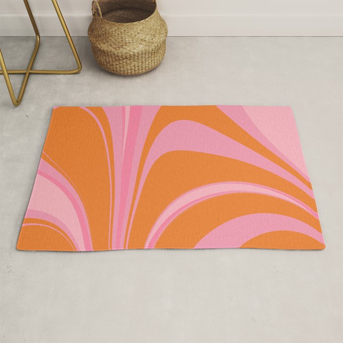 Groovy Color in Pink and Orange Rug Gallery Image 1