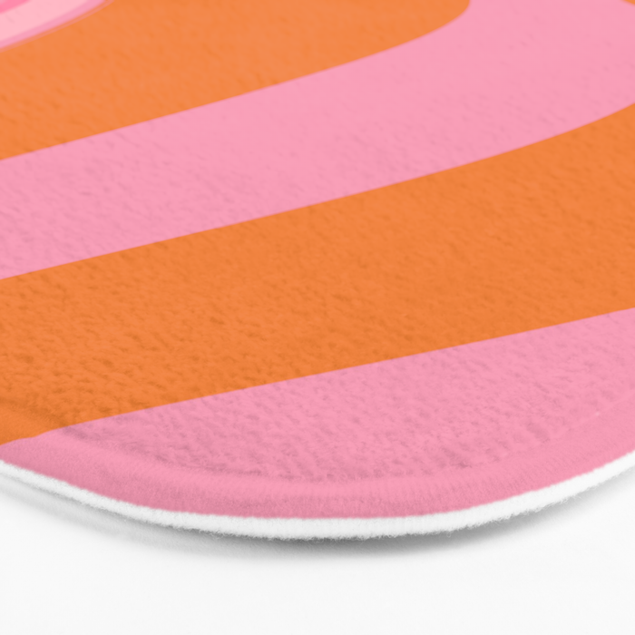 Groovy Color in Pink and Orange Bath Mat Gallery Image 3