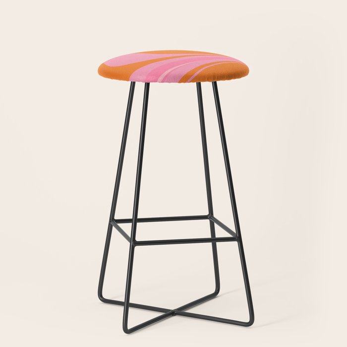 Groovy Color in Pink and Orange Stool Gallery Image 1