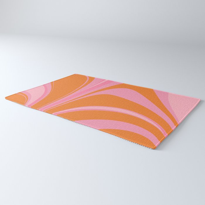 Groovy Color in Pink and Orange Rug Gallery Image 3