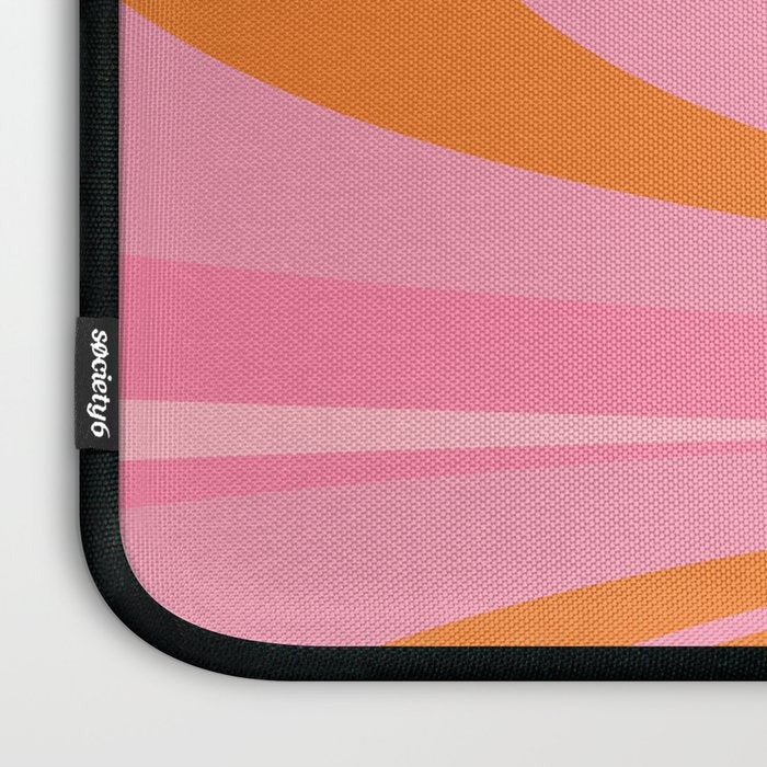 Groovy Color in Pink and Orange Laptop Sleeve Gallery Image 3