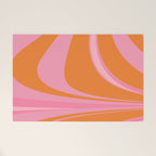 Groovy Color in Pink and Orange Welcome Mat Gallery Image 1