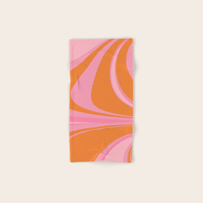 Groovy Color in Pink and Orange Bath Towel Gallery Image 1