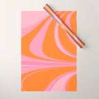 Groovy Color in Pink and Orange Wrapping Paper Gallery Image 1