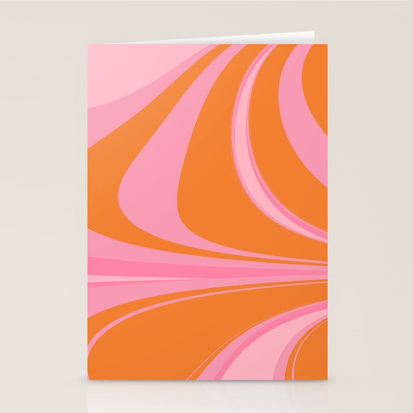 Groovy Color in Pink and Orange Stationery Card Gallery Image 2